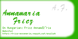 annamaria fricz business card